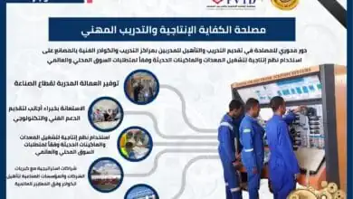 مصلحة الكفاية الإنتاجية والتدريب المهني: تدريب وتأهيل 3,000 شاب وفني خلال 2025 لتلبية احتياجات الصناعة