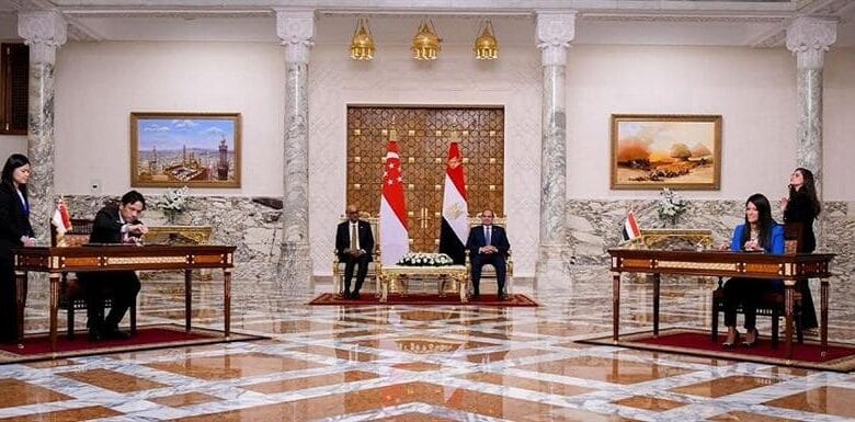 مصر وسنغافورة توقعان مذكرة تفاهم لتعزيز الشراكة الاقتصادية