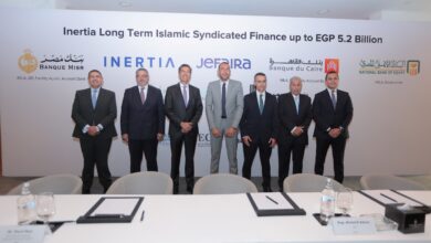 تحالف مصرفي من خمسة بنوك يمنح تمويل إسلامي مشترك -مضاربة - بقيمة 5.2 مليار جنيه لصالح شركة انرشيا للتنمية العقارية لمشروع جيفيرا برأس الحكمة بالساحل الشمالي