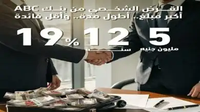 تفاصيل القرض الشخصي بضمان الأوعية الادخارية من بنك ABC مصر