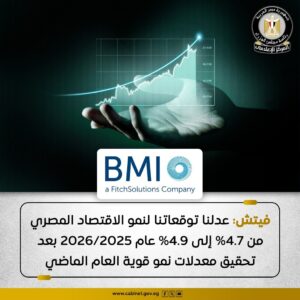 فيتش: الاقتصاد المصري يحقق أعلى معدل نمو منذ 3 سنوات بدعم الصناعة والسياحة