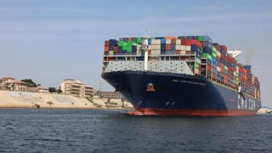 أسامة ربيع: عبور CMA CGM BENJAMIN FRANKLIN مؤشر إيجابي لعودة السفن العملاقة