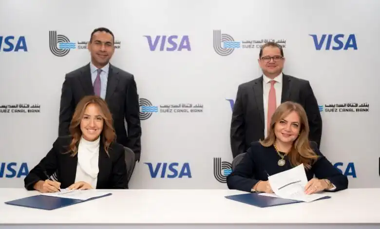 بنك قناة السويس يوقّع اتفاقية شراكة استراتيجية مع "فيزا" لدعم التحول الرقمي
