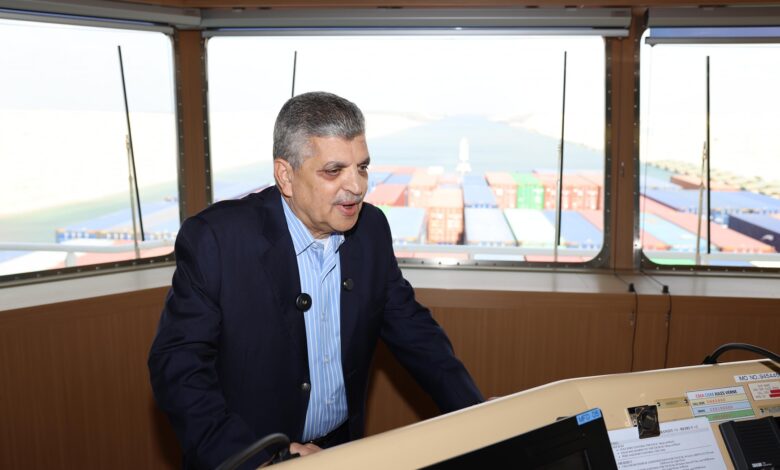 قناة السويس تستقبل سفن الحاويات العملاقة CMA CGM بعد عبورها من البحر الأحمر