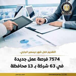 7574 فرصة عمل جديدة في 13 محافظة.. طريقة التقديم والتفاصيل الكاملة
