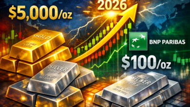 الذهب يقترب من 5000 دولار والفضة قد تصل إلى 100 دولار للأونصة