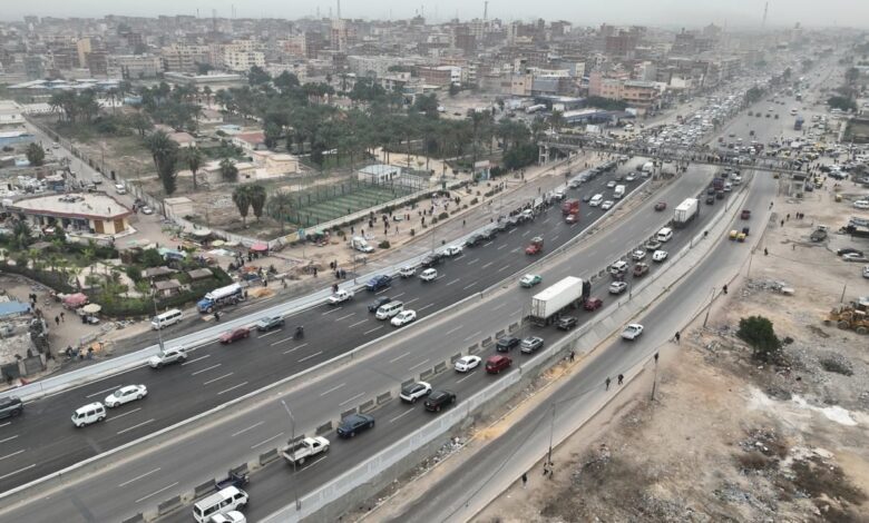 تشغيل تجريبي لكوبري العامرية بعد توسعته .. تكامل مع القطار الكهربائي السريع