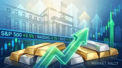 أسعار الذهب ترتفع والفضة تهبط بقوة مع ضغوط بيع بمليارات الدولارات