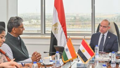 مصر والهند تتفقان على عقد الدورة السابعة للجنة التجارية المشتركة