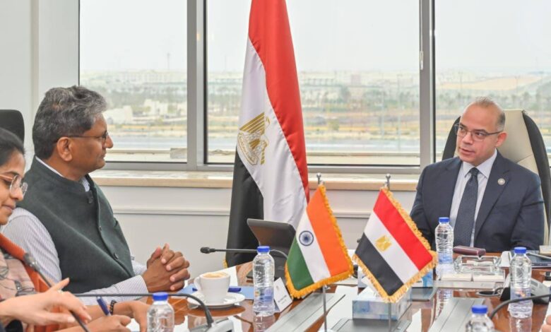 مصر والهند تتفقان على عقد الدورة السابعة للجنة التجارية المشتركة