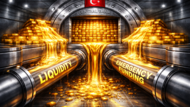 البنك المركزي التركي يبيع 59 طنًا في أسبوعين وسط تداعيات الحرب في إيران