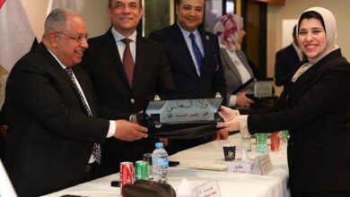 المستشار الدكتور محمد أبو ضيف باشا أمين عام المجلس الأعلى للنيابة الإدارية يشهد احتفالية انضمام جيل جديد إلى العمل القضائي