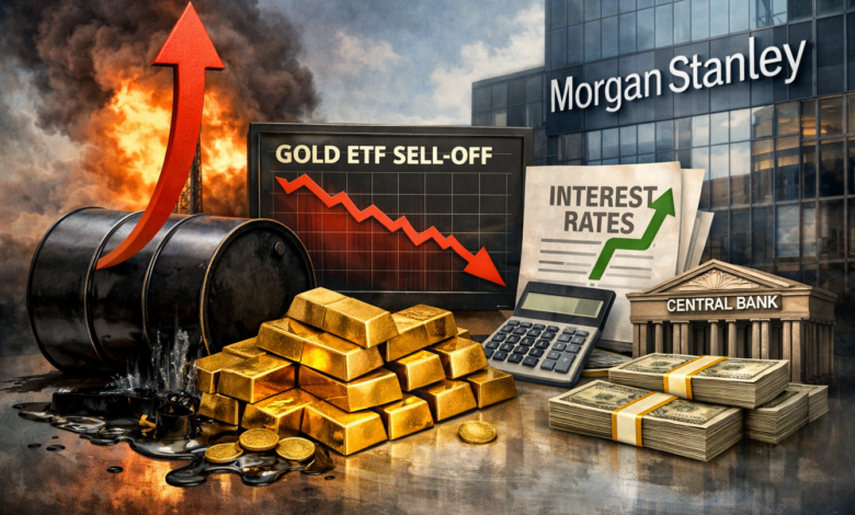 مورغان ستانلي: الذهب قد ينخفض بسبب صدمة الطاقة رغم مشتريات البنوك المركزية