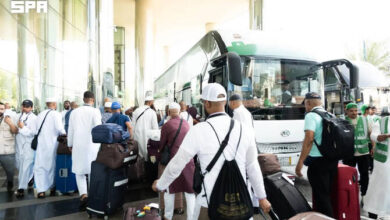 حجاج برنامج خادم الحرمين يغادرون مكة إلى المدينة بعد إتمام مناسك الحج