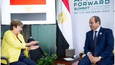 الرئيس السيسي يلتقي مديرة صندوق النقد الدولي في كينيا وتؤكد دعمها لمصر