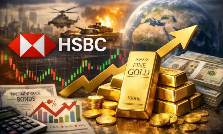 HSBC: الذهب يظل ملاذًا قويًا رغم تقلبات الصراع الإيراني والبنوك المركزية تدعم الأسعار