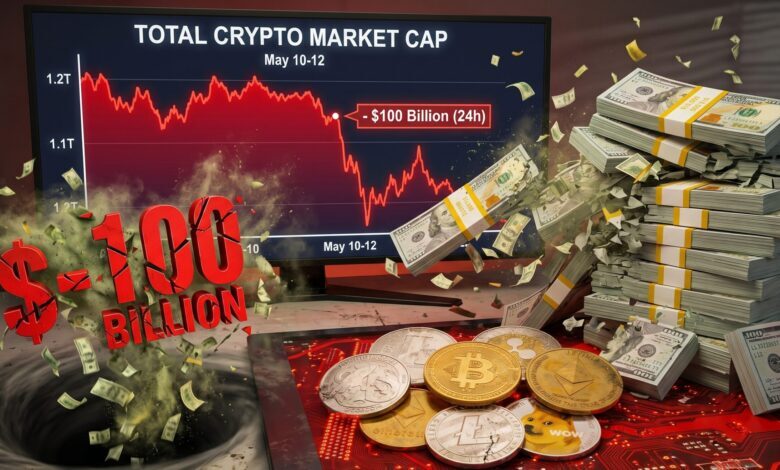 هبوط القيمة السوقية للعملات المشفرة 100 مليار دولار وسط تقلبات السوق