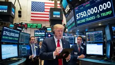 دونالد ترامب ينفذ تداولات قياسية بالبورصة الأمريكية تصل إلى 750 مليون دولار