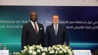 محافظ المركزي ورئيس أفريكسيم بنك يعقدان مؤتمرًا للإعلان عن استعدادات مصر لاستضافة الاجتماعات السنوية الـ33 بالعلمين