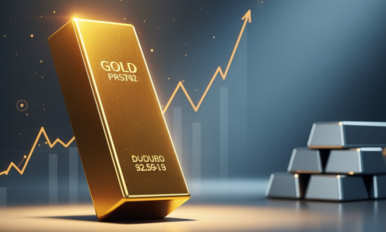 الذهب يتراجع 2.4% والفضة تهبط 9% بفعل قوة الدولار وارتفاع النفط