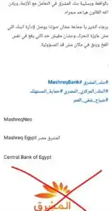 اختفاء نصف مليون جنيه لعميل في بنك المشرق