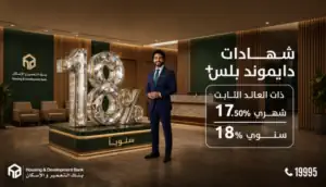 شهادة دايموند بلس من بنك التعمير والإسكان بعائد يصل إلى 18% | تفاصيل