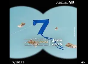 بنك ABC مصر: 7 أيام تفصل العُملاء عن سحب «الكنز» بجائزة تصل إلى مليون جنيه