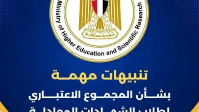 التعليم العالي تحذّر طلاب الشهادات المعادلة بشأن «المجموع الاعتباري».. تفاصيل مهمة