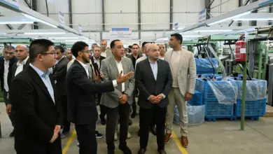10 ملايين دولار استثمارات صينية في مصنع لإنتاج 100 مليون متر بالسخنة