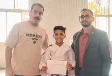 النشوقي الصغير.. بطل الشرقية في كاراتيه المدارس يتأهل لبطولة الجمهورية.. ومدرسة الحوض الطويل تحتفي به.. صور