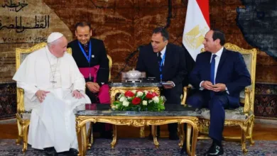 رسالة من الرئيس السيسي إلى بابا الفاتيكان.. تمنيات بالشفاء ودعم لجهود السلام