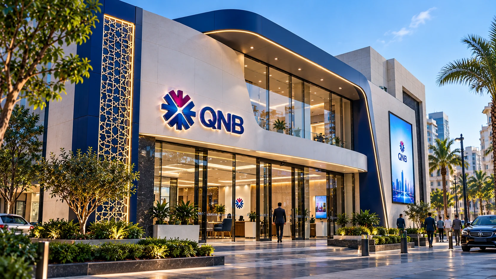 واجهة بنك QNB مصر